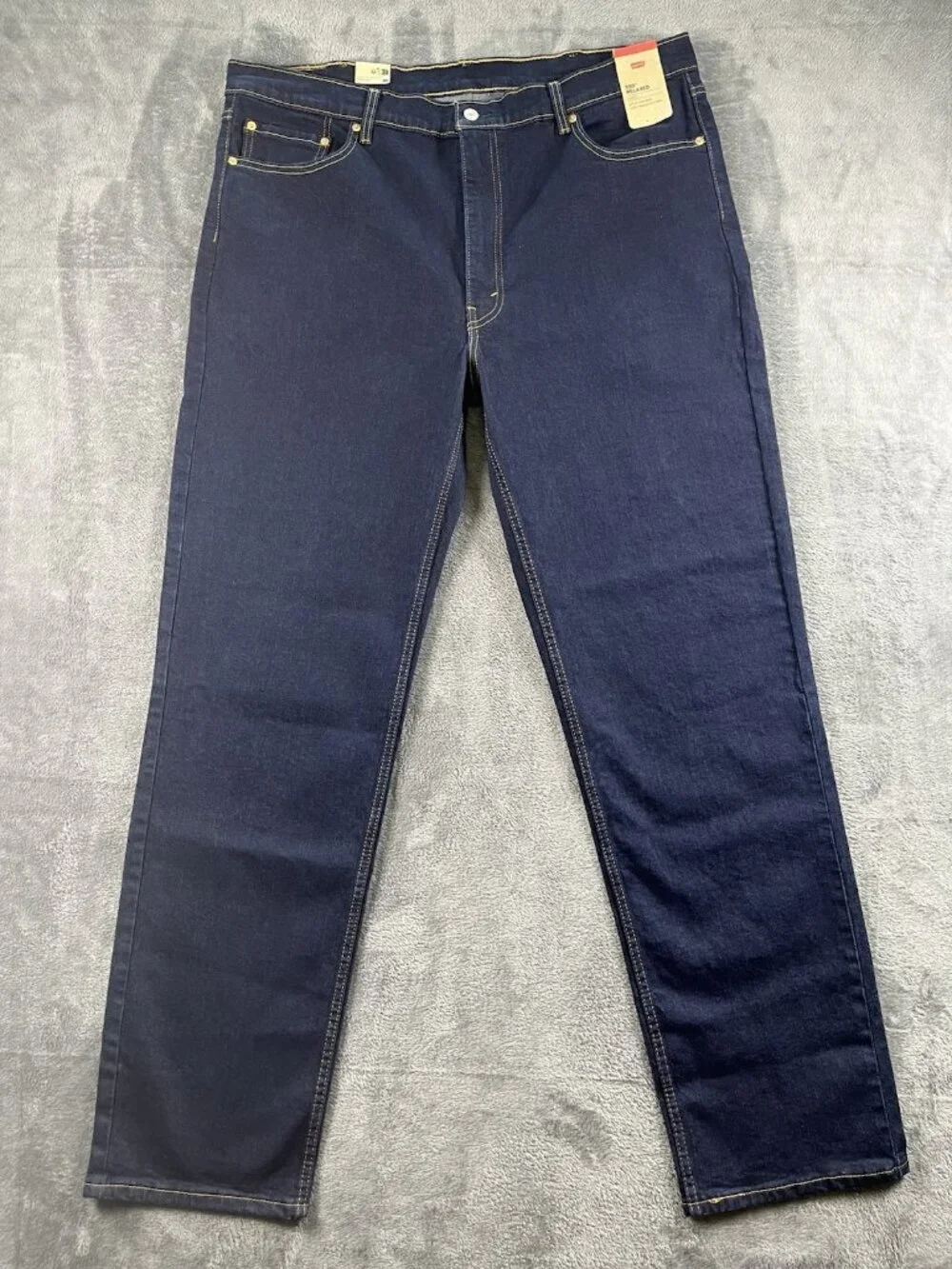 Levi's Men's 550 Relaxed Fit Jean Stretch Dark Blue Denim 42W x 36L